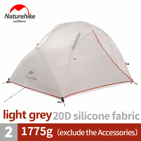 Tienda de campaña Naturehike, carpa de Camping Star River actualizada ultraligera 2 personas 4 temporada 20D, tienda de silicona con NH17T012-T de alfombra gratis ► Foto 1/5