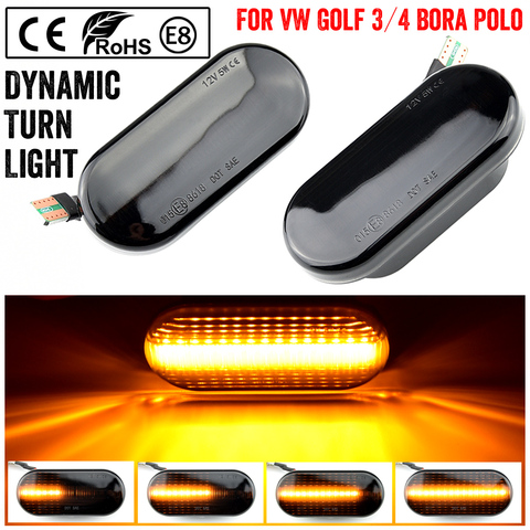 Indicador de luz LED dinámico para coche, foco lateral para SEAT León 1P, Ibiza, Mk3, 6L, Mk4, 6J, Toledo, Exeo, Sedán, Exeo, ST ► Foto 1/6