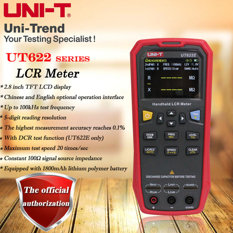UNI-T UT622E/C/de alta precisión medidor LCR de mano; Componente industrial parámetro inductancia capacitancia resistencia probador ► Foto 1/6