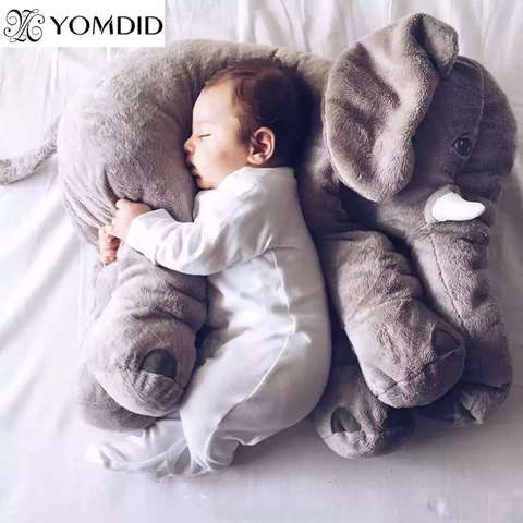 Almohada grande de dibujos animados para el cuello, elefante de peluche, almohada para dormir, almohada de peluche, muñeco de elefante, regalo de cumpleaños para bebé ► Foto 1/6