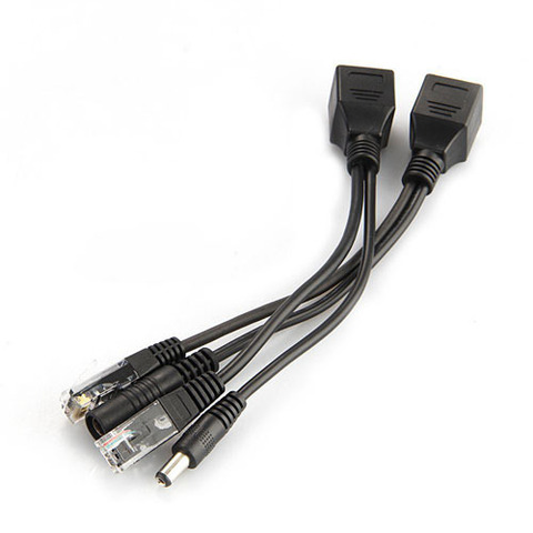 JIENUO CCTV Cable adaptador POE RJ45 inyector divisor de red de potencia sobre Ethernet adaptador de PoE inyector divisor ► Foto 1/1