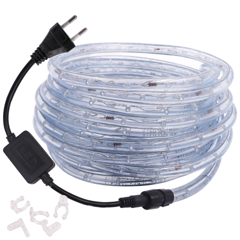 Tira de neón Led redonda para decoración de Exteriores, tubo de luz Arcoiris de 360 V, 220V, CA, RGB, impermeable, Flexible, 110 ► Foto 1/6