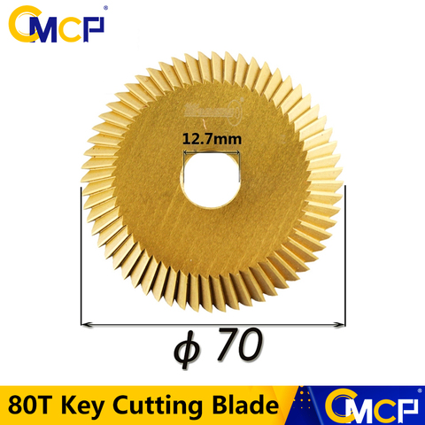 1pc 70x7,3 12,7mm x 80T HSS máquina clave cortador de titanio recubierto máquina de llaves Horizontal hoja de herramientas del cerrajero ► Foto 1/6