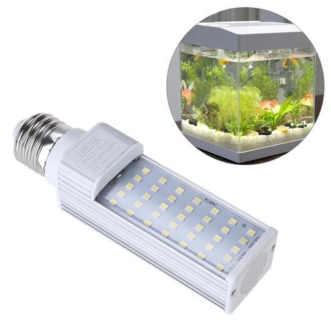 UEETEK-Lámpara de LED para ahorro de energía, 7W, E27, para encajar todas las cápsulas de pescado y caja de peces, acuario, enchufe Horizontal, luz de maíz, color blanco ► Foto 1/6