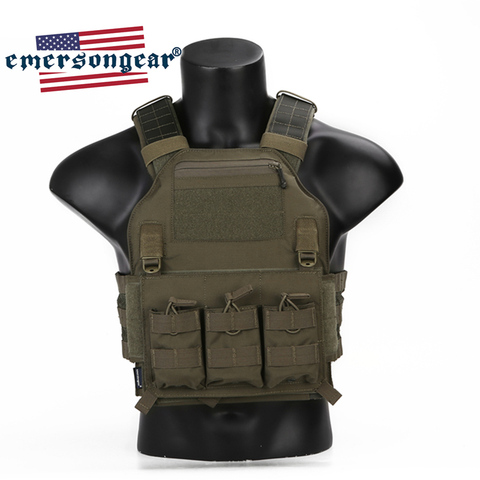 Emersongear-Chaleco táctico con placa de transporte Molle, armadura corporal Swat, arnés Airsoft militar CS, rango de equipo de protección, 420 ► Foto 1/6