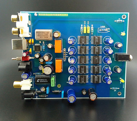 Decodificador USB de fibra Coaxial, placa de decodificador de DAC Tda1543, ocho y diez tarjetas de sonido de fiebre, OTG ► Foto 1/5