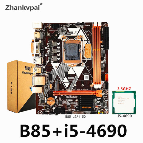 Placa base B85 LGA1150, con Intel Core i5-4690CPU, frecuencia principal, memoria de escritorio de 3,50 GHz, USB 3,0, VGA, DVI ► Foto 1/5