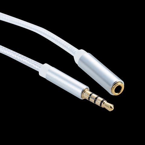 Cable de extensión de Audio Jack 3,5mm para Huawei P20 lite, Cable auxiliar estéreo de 3,5mm para auriculares, Xiaomi Redmi 5, PC, 1M / 2M ► Foto 1/5