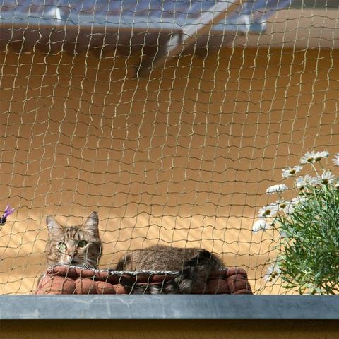 Red de protección de seguridad para mascotas, cubierta de alambre de plástico resistente para balcones y ventanas, para chico y bebé ► Foto 1/6