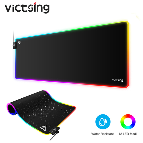 VicTsing PC247 RGB-alfombrilla de ratón grande para Gaming, Alfombra de ratón grande con retroiluminación para teclado ► Foto 1/6