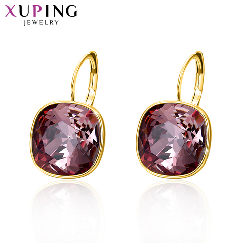 Xuping-pendientes de cristal románticos para mujer, joyería de lujo, regalos de Año Nuevo 20404 ► Foto 1/6