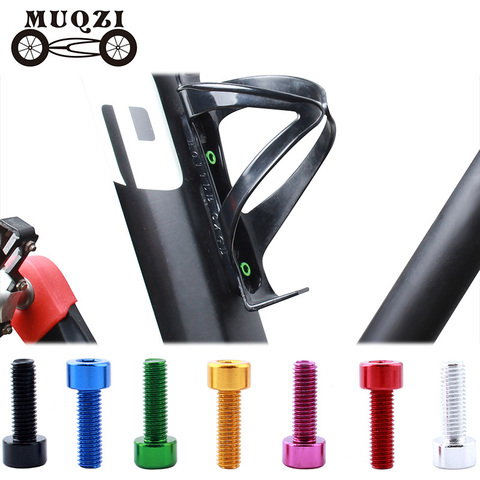 2 unids MTB Botellas para bicicleta tornillo del soporte aleación de aluminio ultraligera Tornillos M5 fijación Tornillos bici fija del engranaje Accesorios ► Foto 1/6