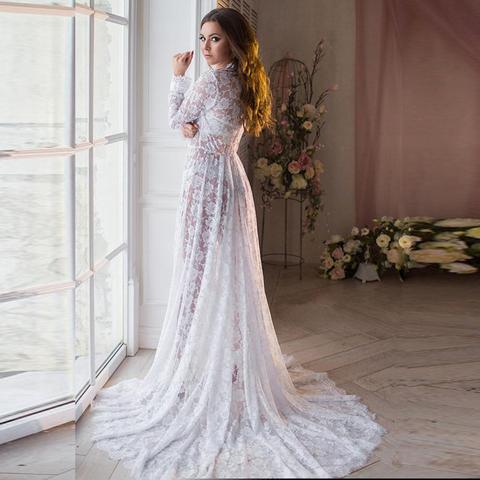 Vestidos blancos sexis de maternidad, vestidos de encaje de fantasía para embarazo, Vestido largo de sesión de fotos, vestido de maternidad Maxi para mujeres embarazadas, accesorios de fotografía ► Foto 1/6