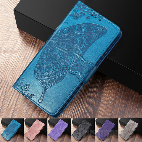 Funda de cuero con tapa para teléfono móvil Xiaomi, carcasa tipo billetera Redmi 5 Plus 6A 7A 8A 8 Note 8T 8 7 6 5 Pro para Xiaomi Mi A3 A2 9 Lite SE Mi 9T K20 3D mariposa ► Foto 1/6