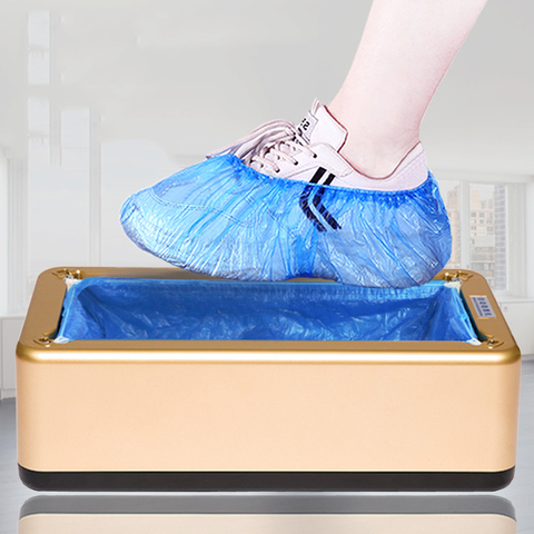 Máquina automática de cubierta de zapatos de Casa herramienta inteligente de manga de zapato desechable impermeable cubierta de pie máquina de organizadores de zapatos dispositivo ► Foto 1/6