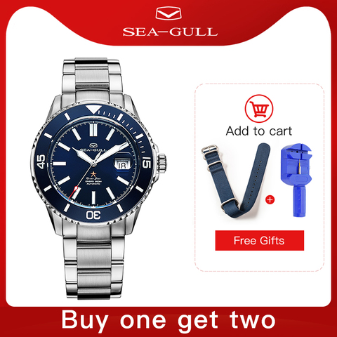 Seagull-Reloj de buceo profundo para hombre, resistente al agua, reloj mecánico automático de moda, serie Ocean Star 2022, 816.523 ► Foto 1/6