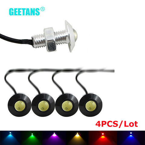 GEETANS-Luz LED de conducción diurna ultradelgada DRL ojo de águila, 2,3 CM, fuente luz coche impermeable, lámpara de advertencia 12V AE, 4 unidades ► Foto 1/6