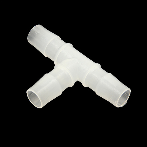 Conector de manguera de púas de plástico, tubo de manguera en forma de T de 3 vías, 4mm, 6mm, 8mm, 10mm, 12mm, 16mm ► Foto 1/6
