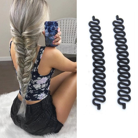 Soporte de herramientas para trenza de pelo para mujer, herramienta de trenzado de cabello ondulado, rodillo trenzado de cabello, herramienta de estilismo, accesorios DIY, 3 uds. ► Foto 1/5