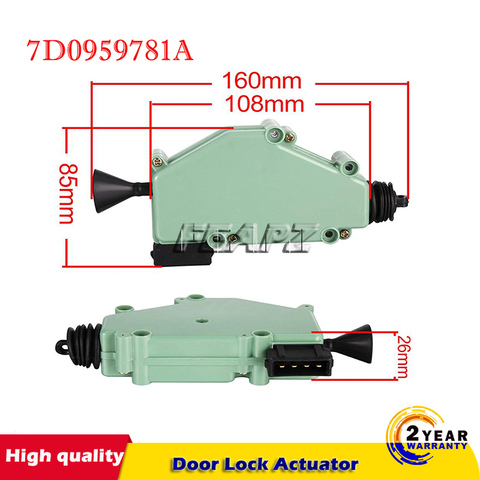 Actuador de cerradura de puerta, bloqueo centralizado para VW Transporter T4 Multivan 7D0959781A 701959781 701959781A 255959781 255959783A ► Foto 1/6