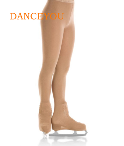 DANCEYOU-pantalones ajustados para patinaje sobre hielo para niñas y mujeres, medias deportivas térmicas suaves con hebilla para patinaje ► Foto 1/6