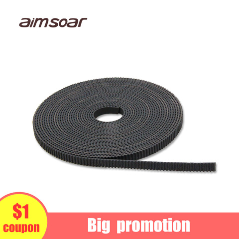 2M GT2 correa dentada caucho 2GT ancho 6mm correas síncronas para impresora 3D RepRap Mendel 2GT correas abiertas accesorios de polea ► Foto 1/6