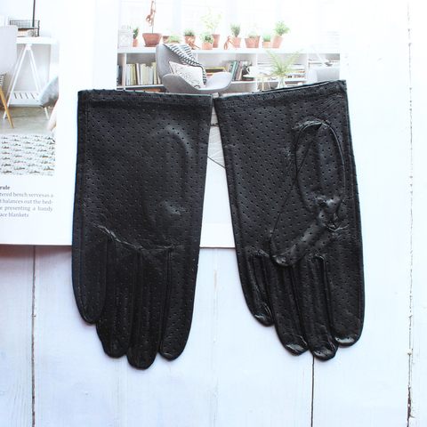 Bickmods-guantes de conducción para hombre, de alta calidad, sin malla interior, ahuecados, transpirables, de moda para actividades al aire libre ► Foto 1/6