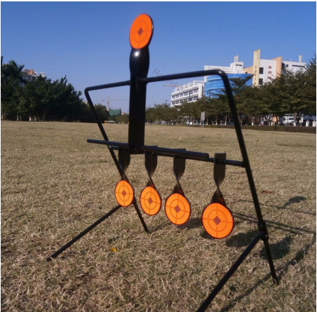 Objetivo de reinicio automático de pistola giratoria, Rifle de tiro, objetivo de Metal para caza al aire libre, práctica/juego ► Foto 1/6