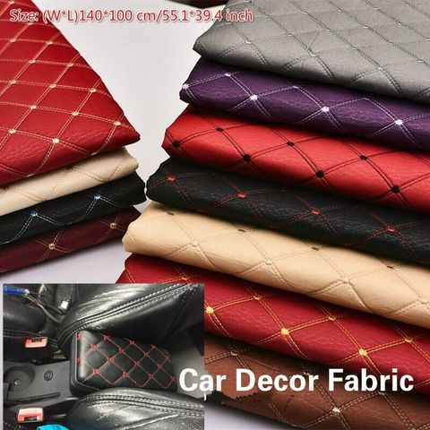 Esponja bordada de tela a cuadros para techo Interior de coche, Material de cojín para silla, tapicería, sofá, cama, Textiles, 100x140cm ► Foto 1/6