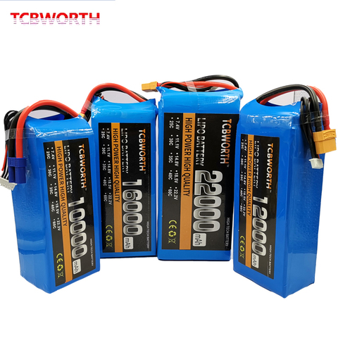 11,1 V 14,8 V 18,5 V 22,2 V RC batería LiPo 2S 3S 4S 5S 6S 10000 de 12000 de 16000 baterías de 22000mAh para RC aviones no tripulados de Quadrotor avión Coche ► Foto 1/6