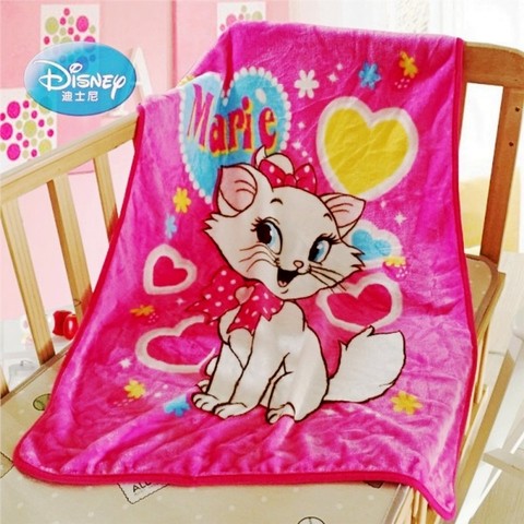 Manta de Lilo & Stitch para bebés y niños, Cobertor de sofá y cama de dibujos animados, color rosa, gato, Marie, 70x100cm ► Foto 1/6