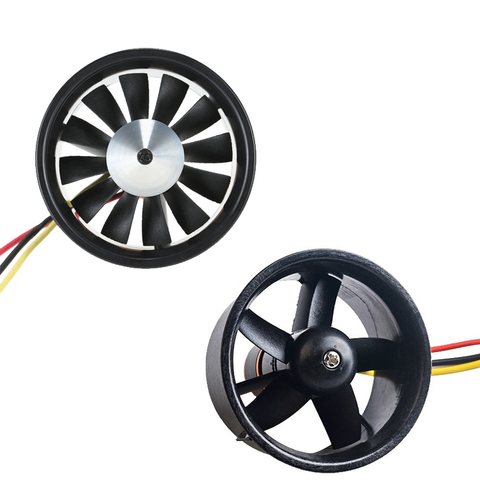 12 hojas/3500KV 64mm conducto ventilador 5 hojas/4500KV sin escobillas Outrunner DC kit de Motor para RC FED Jet Avión de ala fija DIY ► Foto 1/6