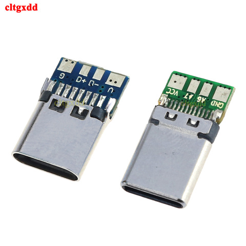 10 Uds conector Usb 3,1 tipo C 24 Pin macho hembra adaptador hembra para soldadura de alambre y Cable 14P Pcb Junta ► Foto 1/6