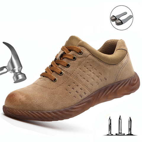 Shoes2022-Cabezal de acero a prueba de trabajo para hombre, soldador eléctrico antideslizante, resistente a golpes, para carne, tendón, zapatos de trabajo de gelatina ► Foto 1/6