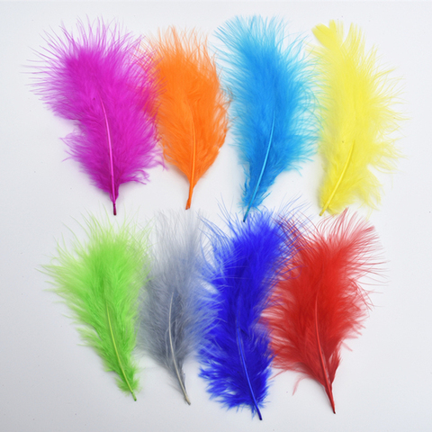 Marabou-Plumas de faisán para manualidades, Plumas blancas para fabricación de joyas, ropa, Carnaval, assassoires, Plumas ► Foto 1/6