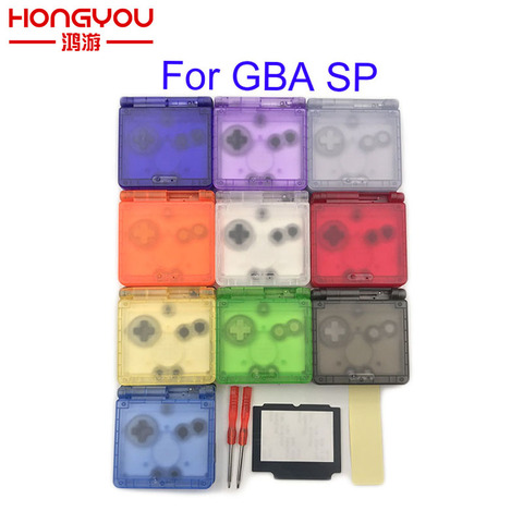 Carcasa de reemplazo transparente para GameBoy Advance SP, lente de pantalla para GBA SP, funda ► Foto 1/6