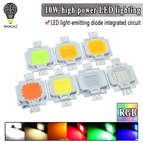 Chip LED COB de 10W y 220V, lámpara de bombilla LED para lámpara IC inteligente, foco de luz de inundación, iluminación artesanal, blanco cálido, rojo, verde, azul y amarillo ► Foto 1/6