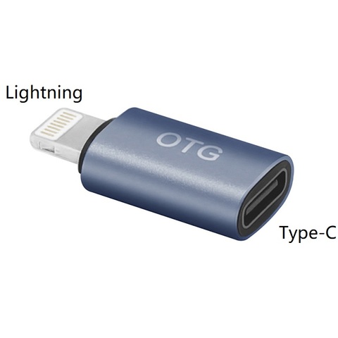 USB-C hembra a Lightning macho OTG Adaptador tipo-C Digital DAC para auriculares Convertidor para iPhone 11 Pro Max Xs Xr iPad 3 2 iPod ► Foto 1/6