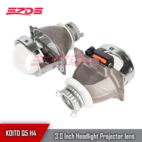 Lente de proyector bi-xenón para faro de coche, retroadaptación de bombillas Hid de xenón, D2S, D2H, modificador de lente óptica, 3,0 pulgadas, KOITO Q5 H4 ► Foto 1/6