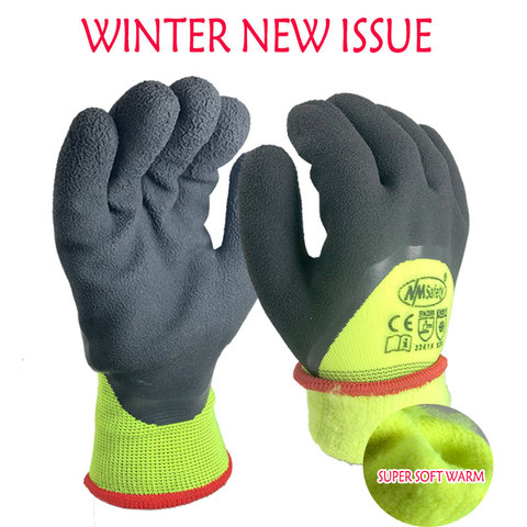 Muy cálidas térmica guantes de trabajo para invierno de almacenamiento en frío Anti-congelación ropa Unisex a prueba de viento baja temperatura guante de seguridad ► Foto 1/6