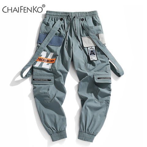 ¡Novedad de 2022! Pantalones deportivos CHAIFENKO, pantalones deportivos de ocio para hombre, ropa informal estilo Hip Hop Beam Foot Cargo, Pantalones estampados a la moda para hombre ► Foto 1/6