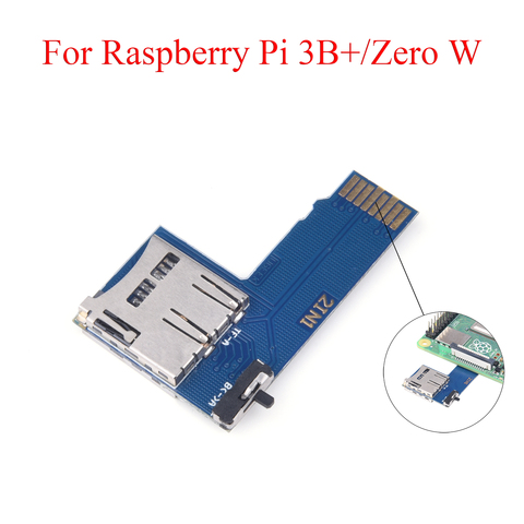 Adaptador de tarjeta TF Dual 2 en 1, adaptador de tarjeta Micro SD con interruptor para Raspberry Pi 3B +/3B/ Zero W ► Foto 1/6