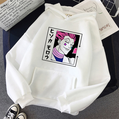 HISOKA-Sudadera con capucha para mujer, de Anime japonés, Harajuku, cazador de tiempo completo, Impresión de Anime, informal, de gran tamaño ► Foto 1/6