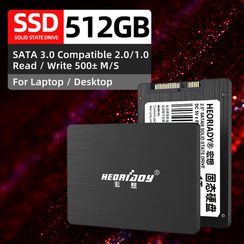 HEORIADY-disco duro interno de alta velocidad para ordenador portátil y de escritorio, ssd 500gb 512gb sata 3 ► Foto 1/6
