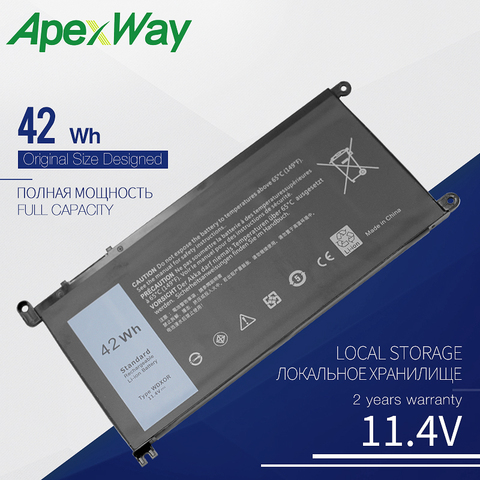 11,4 V 42Wh nueva batería del ordenador portátil para Dell WDXOR WDX0R 3CRH3 T2JX4 INS 13MF-2505T 15MF-1508TA para Inspiron VOSTRO 14 5468 15 5568 ► Foto 1/6