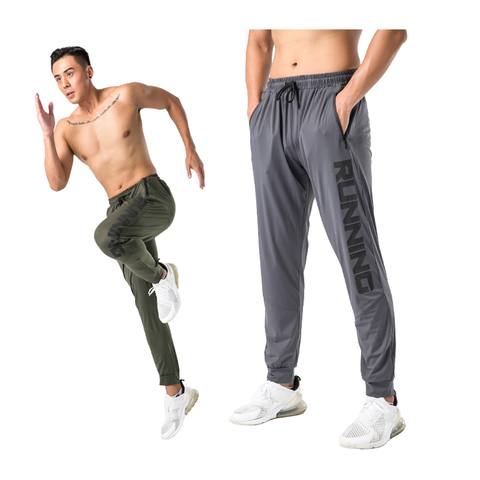 Pantalones de chándal finos para hombre, de secado rápido pantalón largo, elástico, para entrenamiento ► Foto 1/6