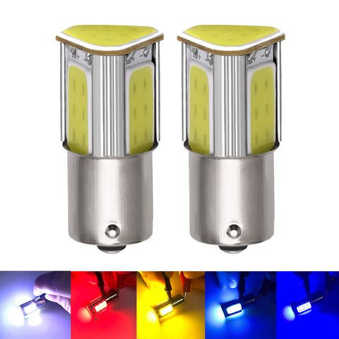 2 uds p21w bay15d ba15s P21/5W 1156 led 1157 COB 12v de freno para automóvil luz blanca coche bombillas bombilla de intermitente trasero aparcamiento 12v 12v ► Foto 1/6