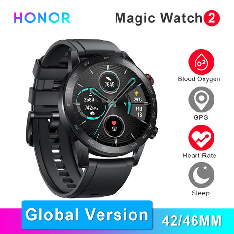 Huawei-reloj inteligente Honor Magic 2, deportivo con control del ritmo cardíaco y de la entrada de oxígeno, resistente al agua hasta 5atm, pantalla AMOLED de 1,39 