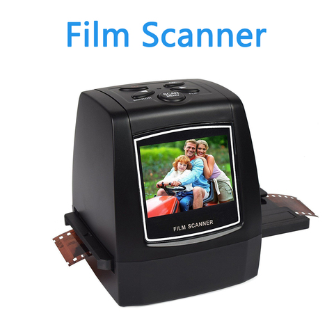 Escáner de película negativa portátil, convertidor para películas de 35mm y 135mm, visor de imagen Digital de fotos con pantalla LCD de 2,4 