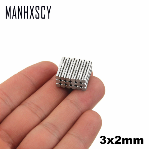 500 Uds neodimio N35 Dia 3mm X 2mm imanes fuertes disco pequeño NdFeB tierras raras para modelos artesanales imán adhesivo para nevera 3x2mm ► Foto 1/6